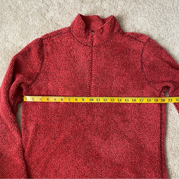 HOT CHILLYS quarter-zip fluffy warm red-orange ladies pullover Large - Picture 7 of 9